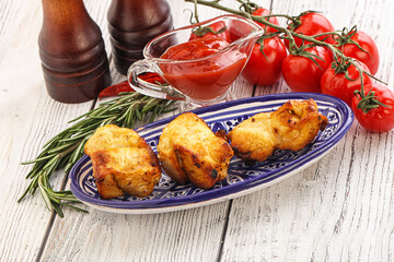 Chicken breast shashlik - grilled meat