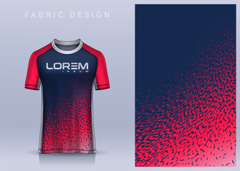 Fabric textile design for Sport t-shirt, Soccer jersey mockup for football club. uniform front view.	