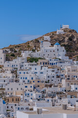 Panoramic view of the picturesque and popular island of Ios Greece