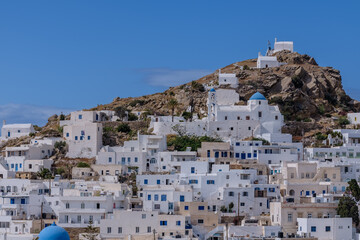 Panoramic view of the picturesque and popular island of Ios Greece