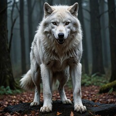 Obraz premium gray wolf canis lupus
