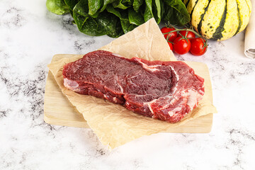 Raw rib eye beef premium steak