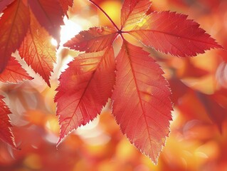 Close-up Image Showcasing Maple Leaf Vein Patterns