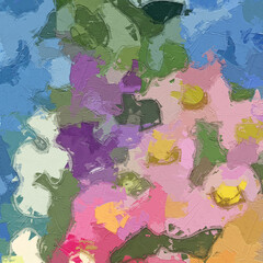 Oil paintings and various flowers, roses, peonies, cats, dogs, strawberries, and chrysanthemums are beautiful