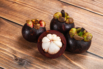 Sweet ripe juicy tropical Mangosteen
