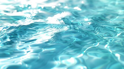 Rippling water effect with blue and turquoise gradients sunlight filtered in