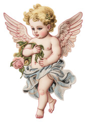 PNG Cherub angel baby white background.