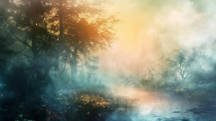 Mist and fog adorn an ethereal dreamscape creating mystery and allure