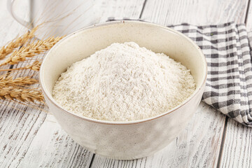 Wheat flour heap for bake