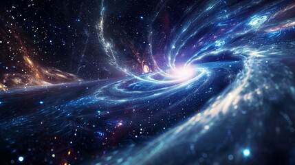 Luminous trails of stars and planets in a cosmic dance