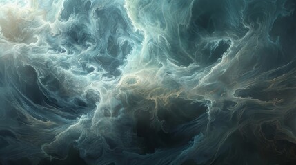 Obraz premium Swirling mists and nebulous forms in soft ethereal light