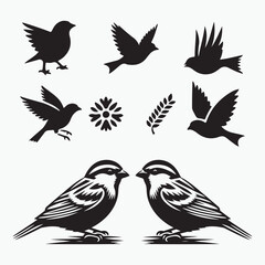 Stork logo icon of Bird ,vector illustration template design.