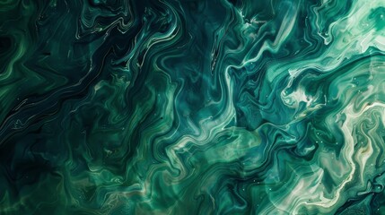 Obraz premium Jade-green hues swirl in abstract composition like tranquil oasis
