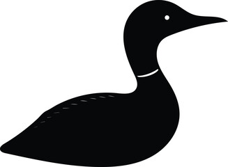 loon silhouette vector illustration