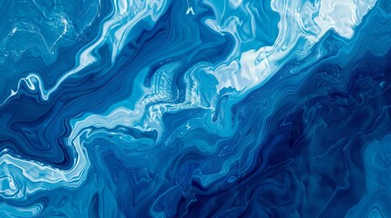 Obraz premium Abstract blue oceanic ripple azure shades blending