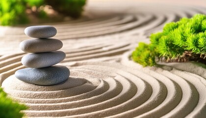 Obraz premium zen stones in the garden
