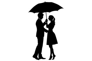 romantic souple silhouette vector illustration 
