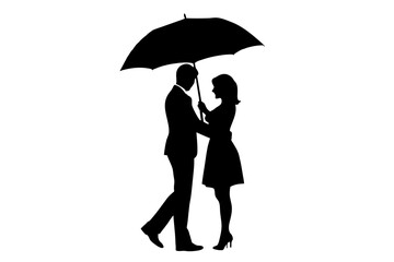 romantic souple silhouette vector illustration 