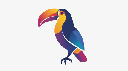 Luxurious Rainbow Toucan Emblem