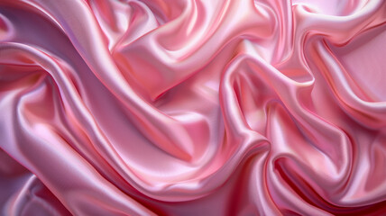 Obraz premium Pink Silk Texture with Elegant Drapes