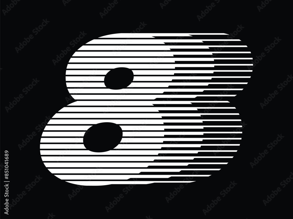 Poster number 8 with abstract line pattern