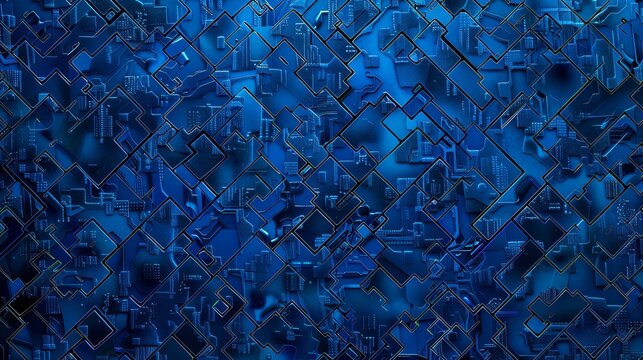Abstract blue pattern intersecting lines digital circuit feel