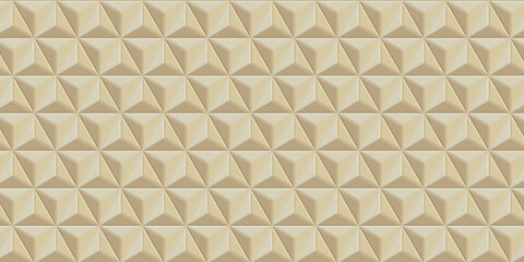 Cream beige Geometric Seamless Pattern with Triangles and Squares for Textile and Wallpaper Design