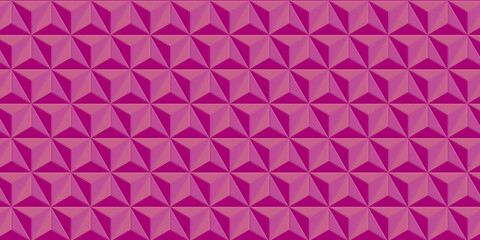 Pink Geometric Seamless Pattern with Triangles and Squares for Textile and Wallpaper Design