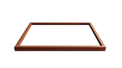 A brown wooden photo frame lies right in front of me