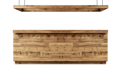 Wooden bar, barstool, isolated in the background