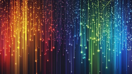 Digital technology rainbow glowing pride colors background