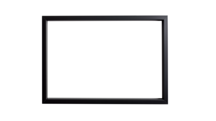 Black rectangular photo frame, isolated on the background