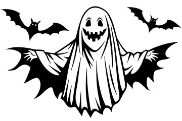 Halloween Ghosts vector illustration