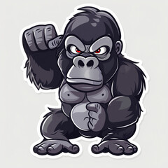 Fototapeta premium cute gorilla sticker