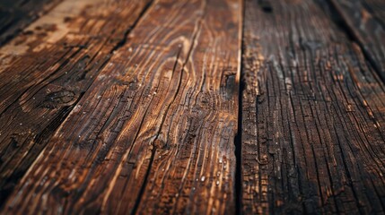 Obraz premium Closeup of the textured brown wood background