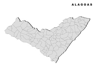 Municipios del estado de Alagoas, Brasil  © Stockchi