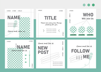 Instagram facebook social media post design about music