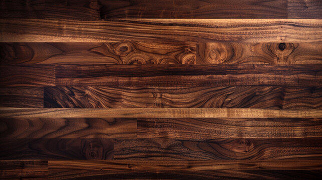 Dark, Walnut Butcher Block Kitchen Countertop - Deep Brown Wood Tones and Prominent Grain Patterns - Interior Design Mood Board Inspo 