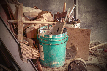 old rusty bucket