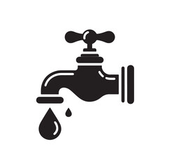 Water tap vector icon
