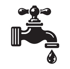 Water tap vector icon