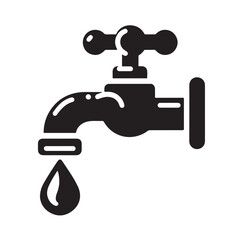 Water tap vector icon