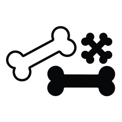 Dog Bone icon collection. Vector Illustration.