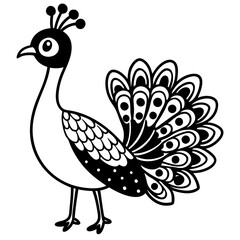 illustration of a peacock