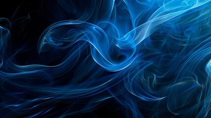 Fototapeta premium Abstract background of blue color with black background. Modern abstract background