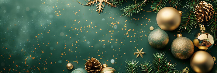 Christmas, new year luxury template with place for text. Social media post, banner, header, email, cover, flyer brochure, invitation, greeting card. Trendy elegant modern design. Generative Ai content