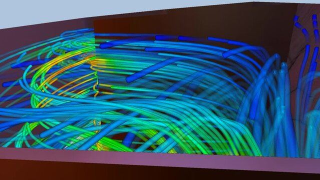 CFD simulation Computational fluid dynamics - House airflow simulation