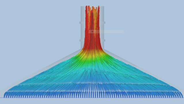 CFD simulation Computational fluid dynamics - industrial Suction hood airflow simulation