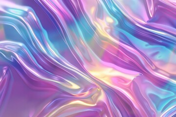 Holographic Texture. Iridescent Background. Violet Metal Glitter. Trendy Paper. Pop Holography Illustration. Vibrant Foil. Pearlescent Gradient. Shiny Image. Pink Holographic Texture