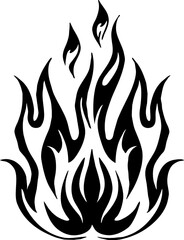 Isolated Fire Vector Silhouette